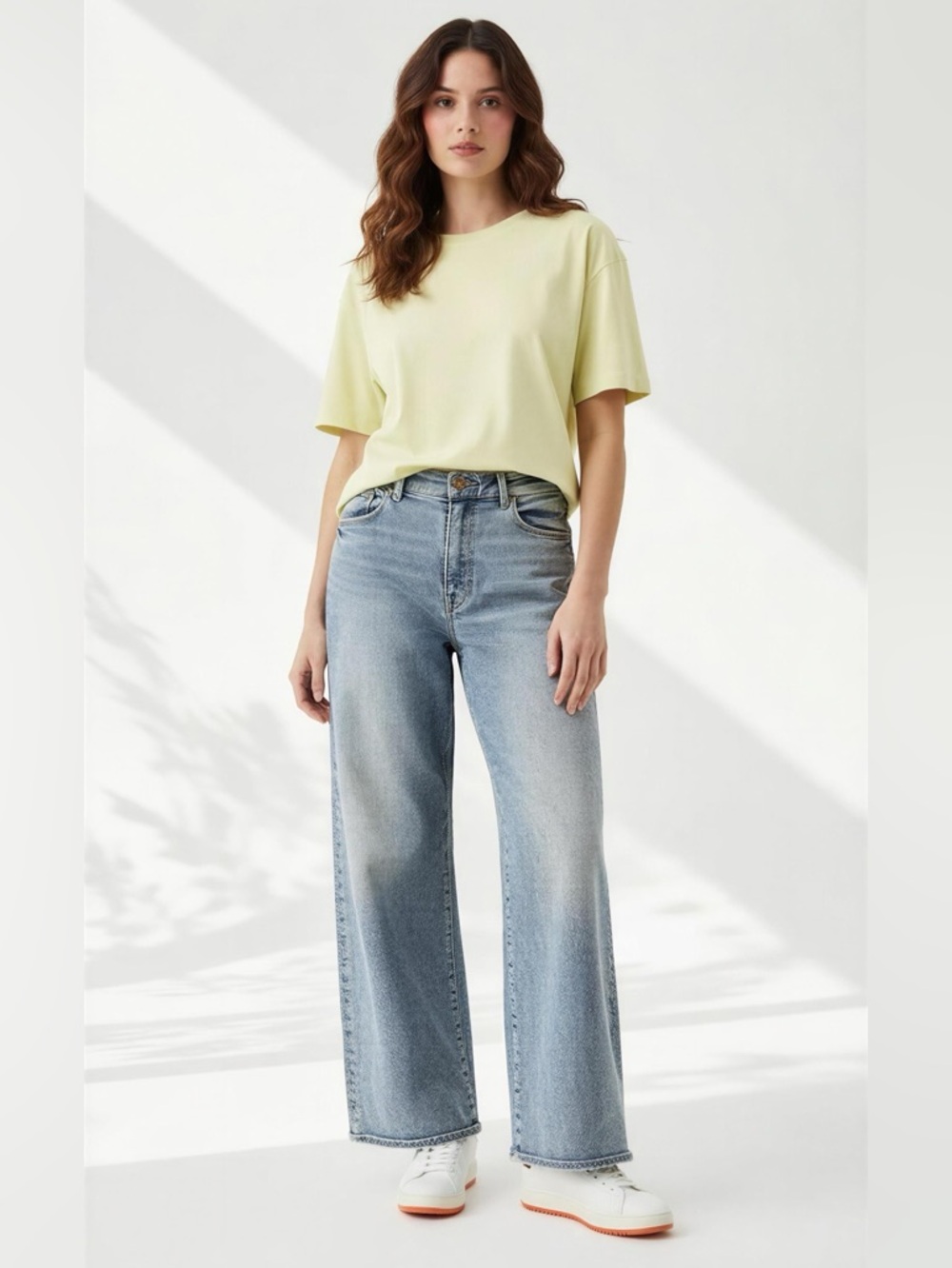 Good American Light Blue Wide-Leg Jeans Size 14